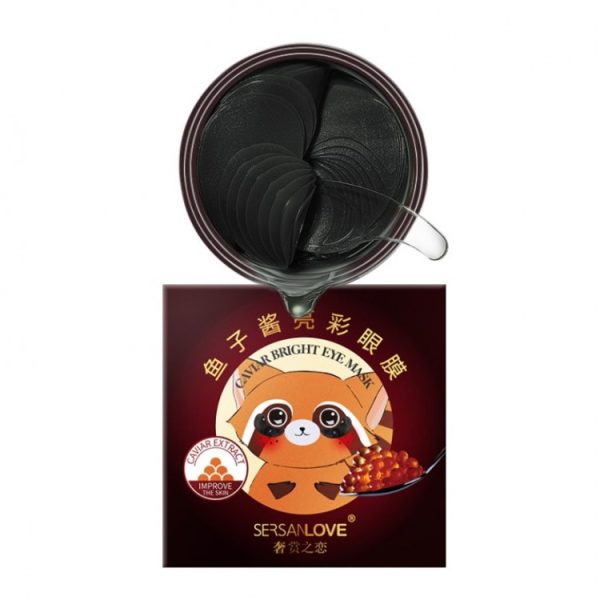 Гідрог патчі під очі SERSANLOVE Caviar Brigh Eye Mask з гіалурю кислот і екстрактом чер ікри 60шт PO