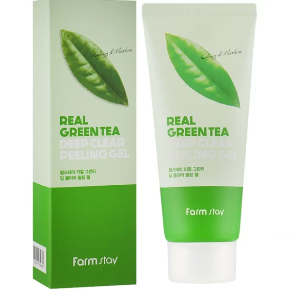 Пілінг-скатка з екстрактом зеленого чаю Farmstay Real Green Tea Deep Clear Peeling Gel 100ml