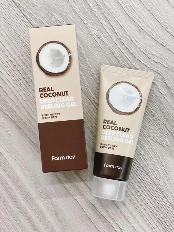 Пілінг-скатка для обличчя Farmstay Real Coconut Deep Clear Peeling Gel з екстрактом кокосу 100 мл