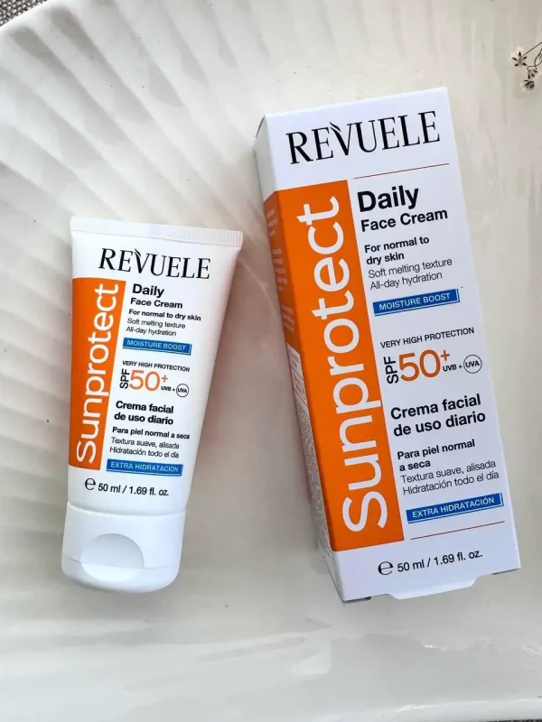 Крем сонцезахисний Revuele для обличчя та тіла зволожуючий SPF50+ 50 мл