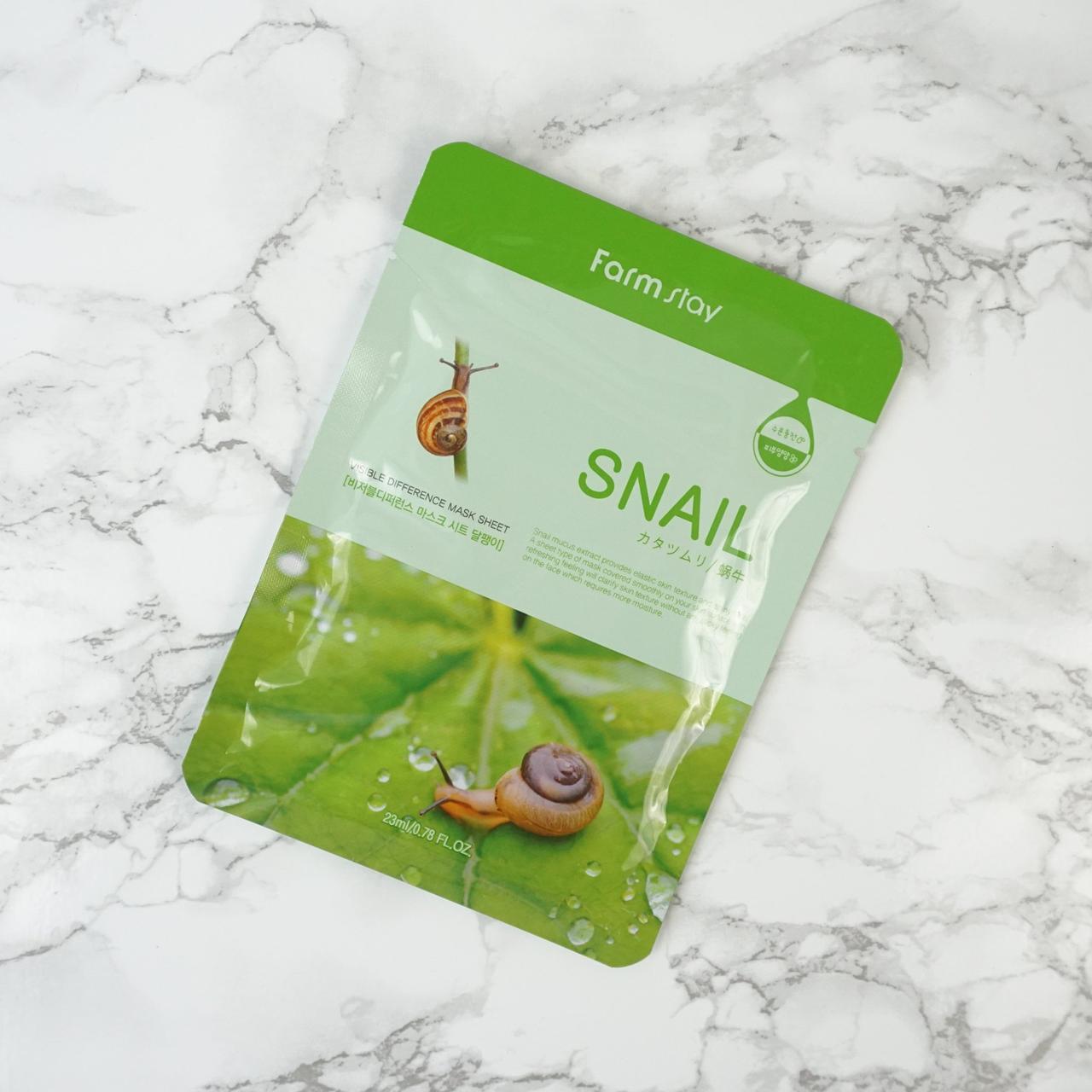 Маска тканинна для обличчя FarmStay Visible Difference Mask Sheet Snail
