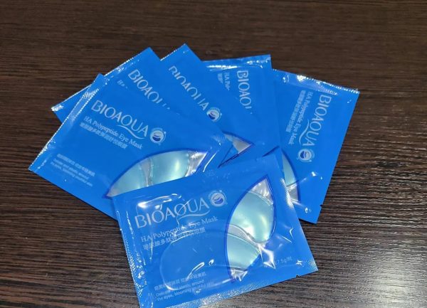 Патчі під очі одноразові(1пара) гіалуронова кислота(голубі)  Bioaqua VS