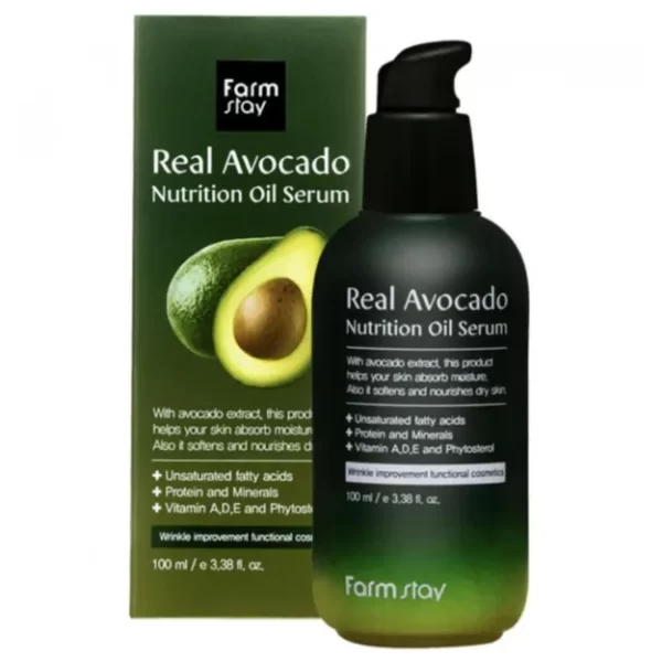 Сироватка поживна з авокадо для обличчя FarmStay Real Avocado Nutrition Oil Serum 100ml