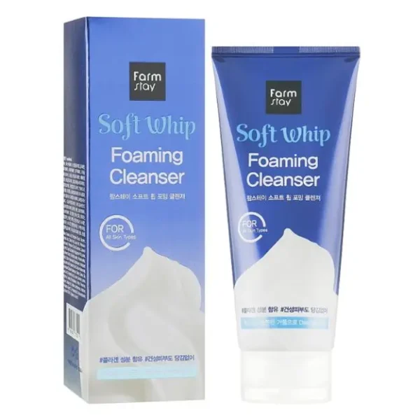 Повітряна пінка з гіал-ю кисл-ю та колагеном Farmstay Soft Foam Cleanser 180ml