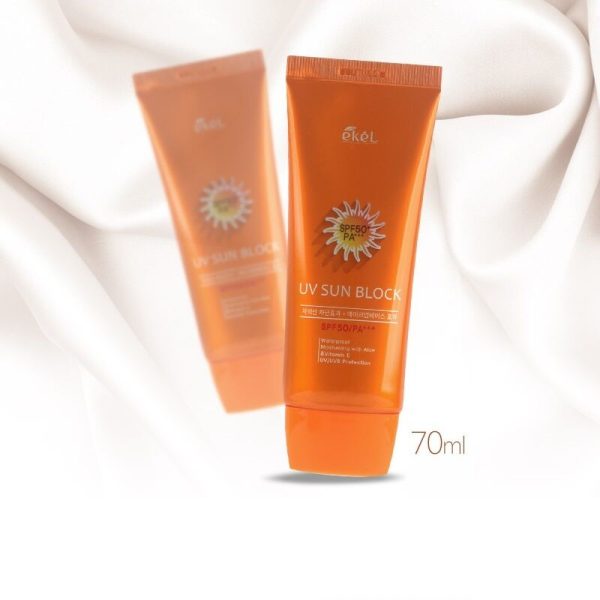 Крем сонцезахисний Ekel UV Sun Block Cream SPF 50+  водостійкий з екстрактом алое 70 мл
