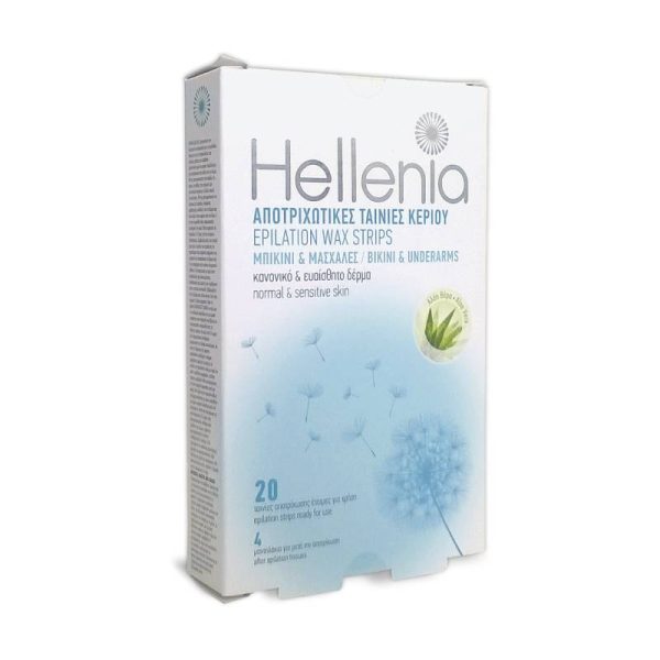Hellenia 20 стрічок для бікіні та пахв + 4 вологі серветки (Aloe Vera) SS