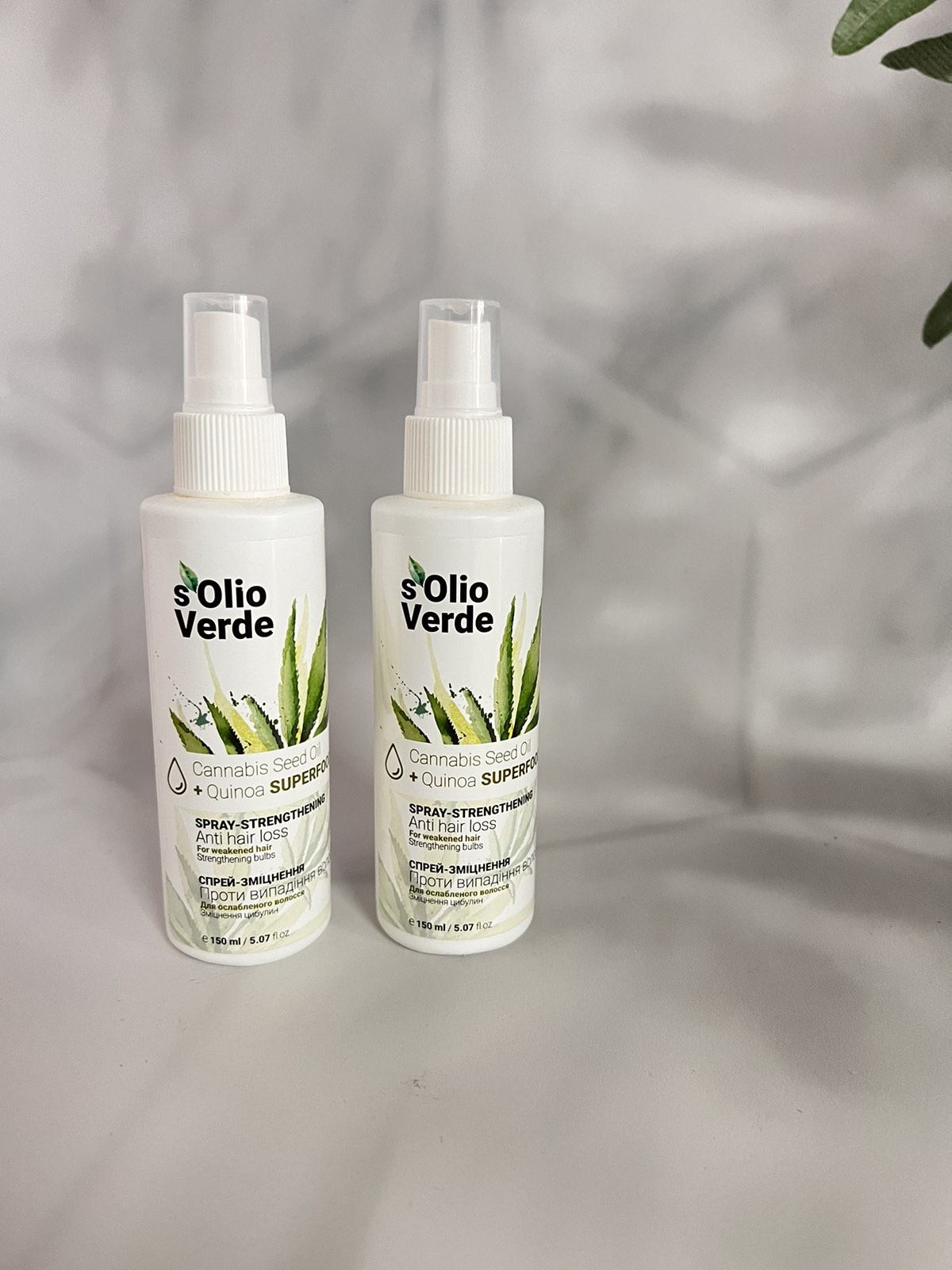 Спрей-зміцнення S’OLIO VERDE проти випадіння волосся Канабіс 150 мл