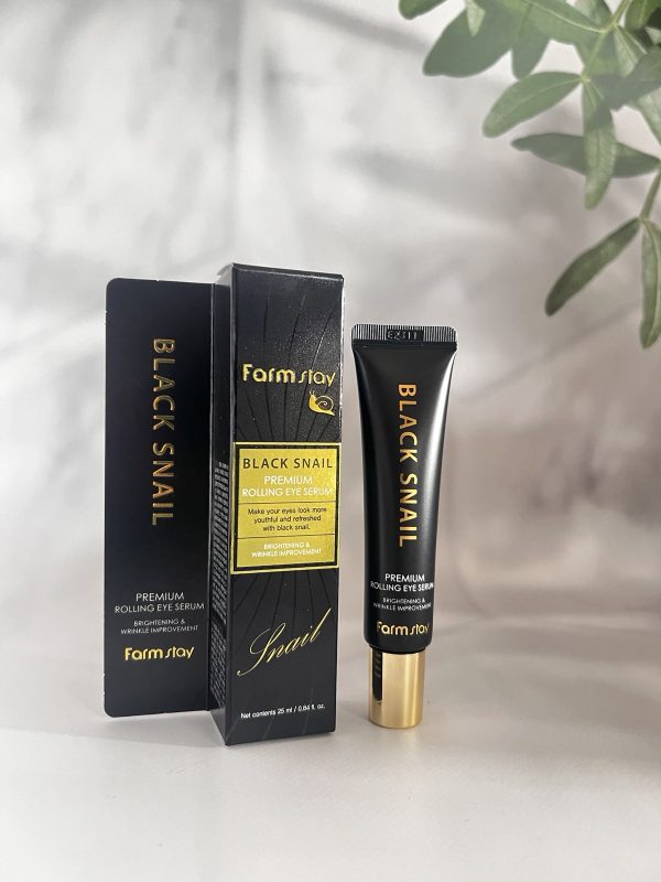 Сироватка для повік Farmstay Black Snail Premium Rolling Eye Serum з муцином чорного равлика 25 мл