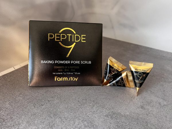 Скраб для обличчя Farmstay Peptide 9 Baking Powder очищаючий з пептидним комплексом 7г