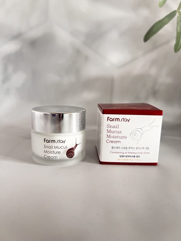 Крем для обличчя FarmStay Snail Mucus Cream зволожуючий з муцином равлика 50 мл