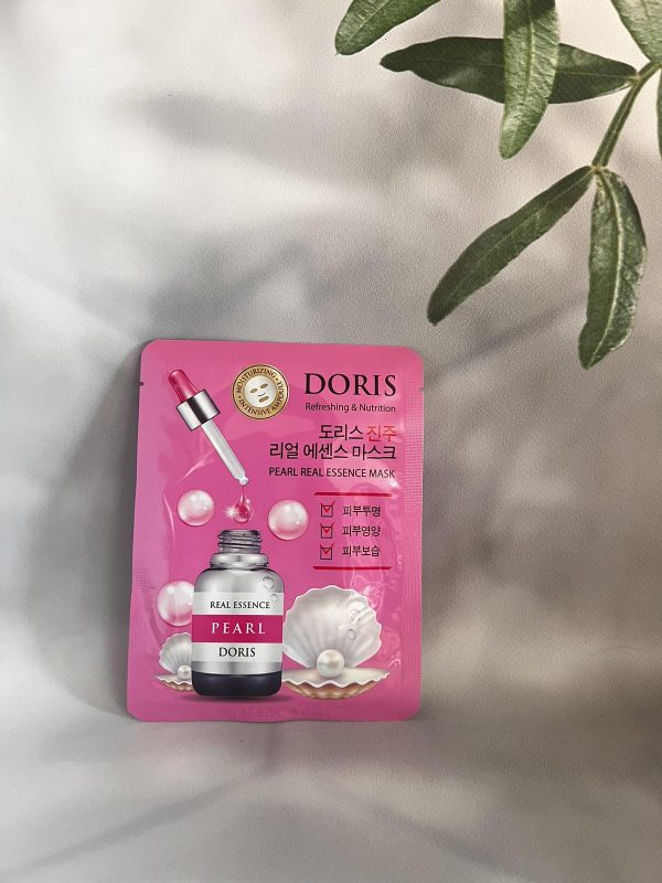Ампульна маска для обличчя Doris pearl real essence mask з екстрактом перлів