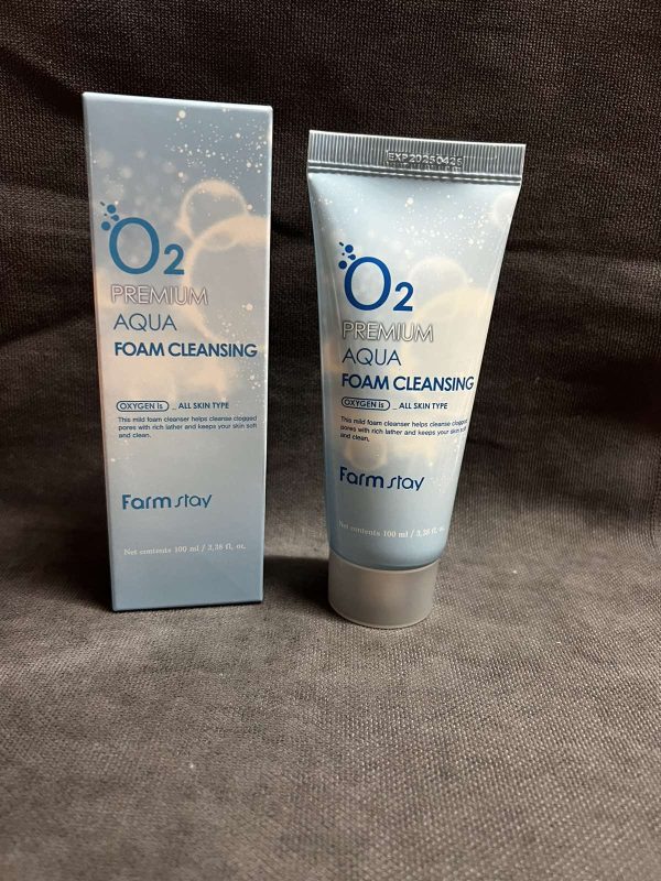Киснева пінка д/обличчя FarmStay 02 Premium Aqua Foam 100ml(Korea)