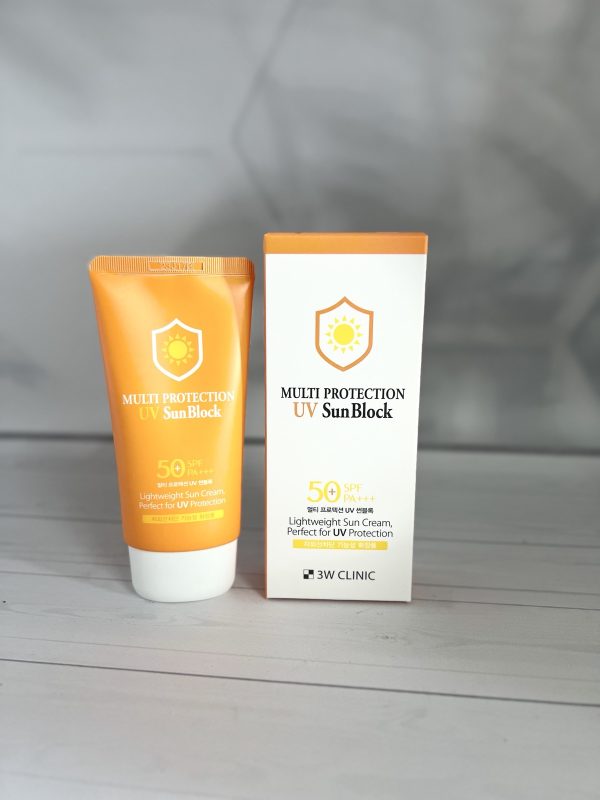 Сонцезахисний зволожуючий крем(Корея) 3W Clinic Multi Protection UV Sun Block SPF50,70ml