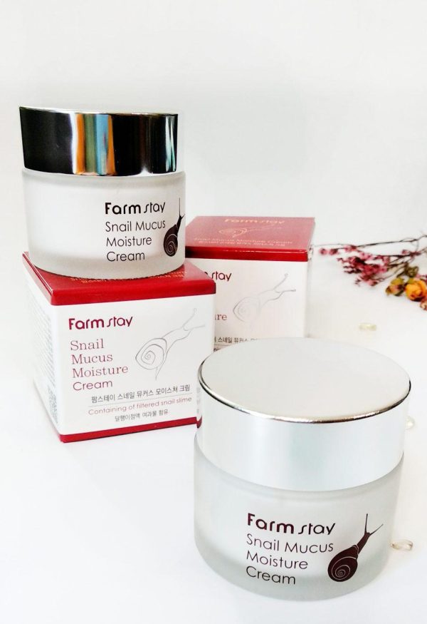 Крем для обличчя FarmStay Snail Mucus Cream зволожуючий з муцином равлика 50 мл