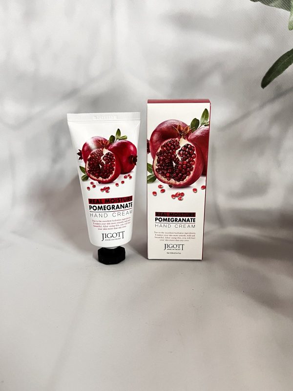 Крем для рук із екстрактом гранату Jigott Real Moisture Pomegranate Hand Cream 100ml(Korea)