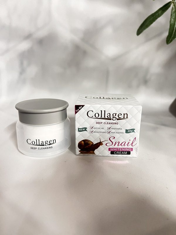 Колагеновий крем Collagen Cleansing Snail Whitening Cream з екстрактом равлика 80г VS