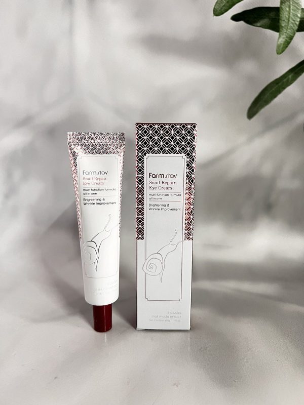 Крем навколо очей Farmstay Snail Repair Eye cream з муцином равлика і олією Ши 45мл