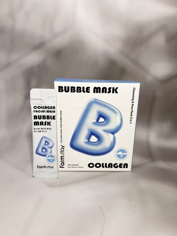 Бульбашкова маска Farmstay Collagen Facial Wash Bubble Mask з колагеном 5мл