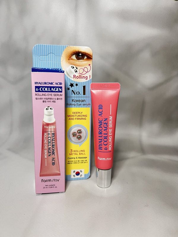 Сироватка-ролер для шкіри навколо очей Farmstay Hyaluronic&Collagen Rolling Eyeserum 25 мл