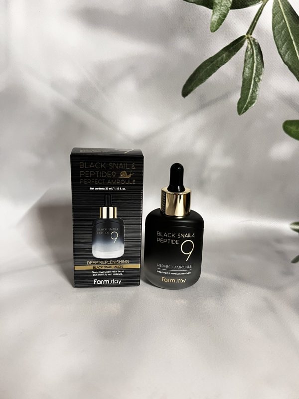Сироватка для обличчя FarmStay Black Snail & Peptide 9 Perfect Ampoule антивікова 35 мл