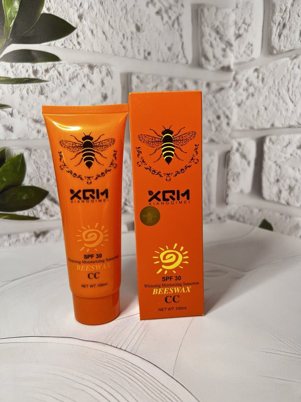 Сонцезахисний крем для обличчя XQM SPF30 зволожуючий на основі бджолиного воску 100г(ГШ)