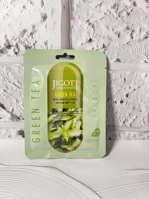Ампульна маска із зеленим чаєм Jigott Green Tea Real Ampoule Mask