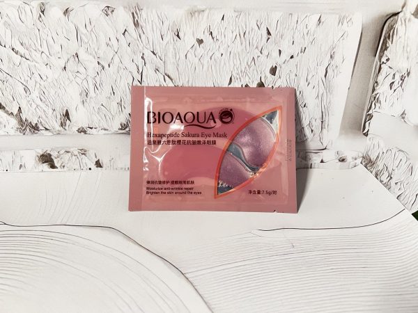Патчі під очі одноразові(1пара) пептиди та пелюстки сакури(рожеві) Bioaqua VS