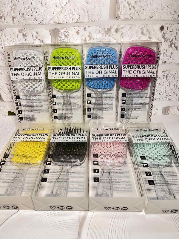 Щітка для волосся Superbrush соти карбон прозора ручка(Ест)