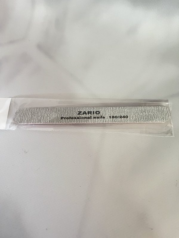 Пилка  Zario  проф для нігтів 180/240  пряма