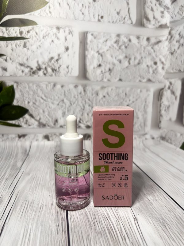 Двофазна сироватка для обличчя Sadoer Collagen Facial Serum з колагеном і чайним деревом 30 мл(ГШ)